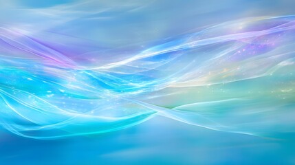 Fototapeta premium Abstract Blue Pastel Wave Background, Swirling Light, Dreamy Texture, Digital Art