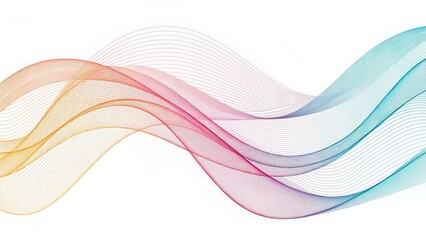 Flowing Colors: Captivating image of gracefully curving, vibrant lines, creating an artistic representation of movement and fluidity. The gentle gradients of color suggest a modern aesthetic.