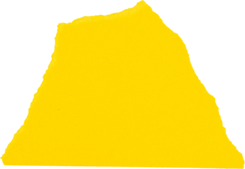 Yellow textured paper isolated on white background for art projects or creative designs