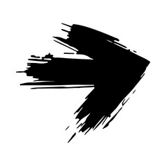 Arrows set icon hand drawn. Brush Arrow strokes