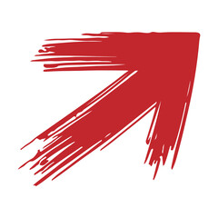 Arrows set icon hand drawn. Brush Arrow strokes