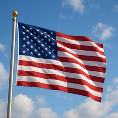 Obraz premium Waving flag of usa