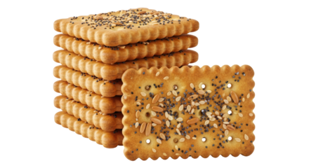 Isolated Stack of Crackers