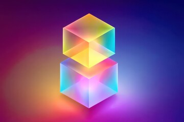 abstract background with colorful cubes