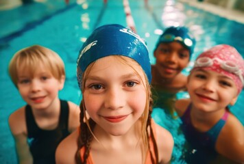 children in pool