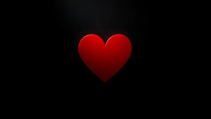 Red heart shape against a dark textured background, conveying deep emotional resonance.