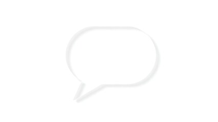 Naklejka premium Abstract communication concept featuring an empty speech bubble on a white background.
