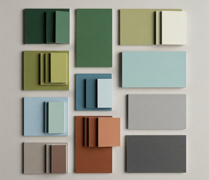 Discover inspiring modern color palettes and material samples for interior design projects, perfect for architectural mood boards and creative inspiration.