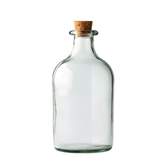Vintage Glass Bottle with Cork Stopper for Home Decor Display