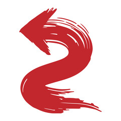 Arrows set icon hand drawn. Brush Arrow strokes