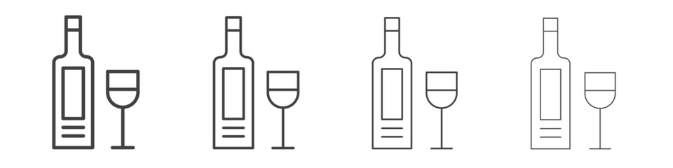 Vodka icon concept Linear Pictogram. Simple element illustration.