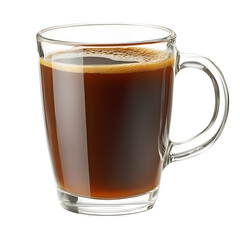 Elegant Coffee Cup with Dark Beverage on Isolated Surface