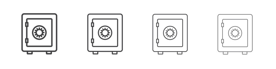 Safe icon concept Linear Pictogram. Simple element illustration.
