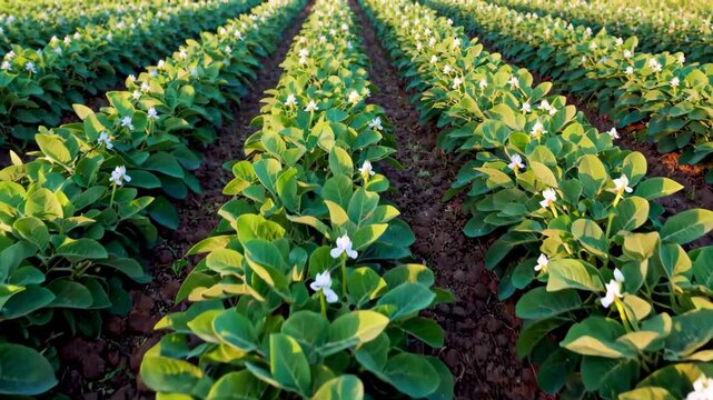 Floral crops growing in agricultural land Fabaceae in the pastoral setting