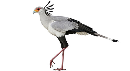 Isolated Secretarybird Walking