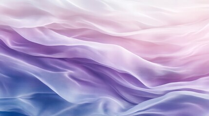 Fototapeta premium Soft pastel purple, pink, and blue fabric with flowing waves and gradient color transitions.