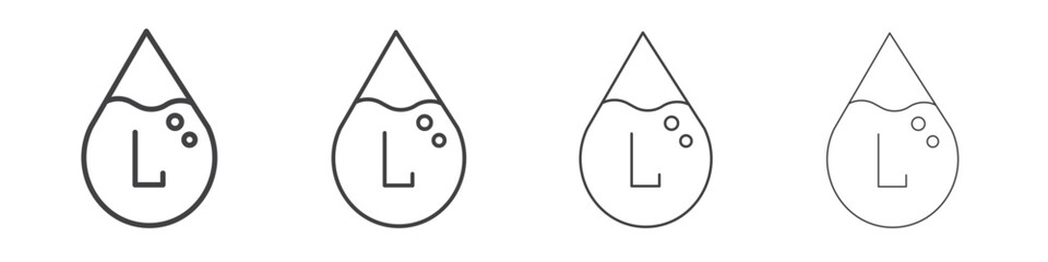 Liter icon concept Linear Pictogram. Simple element illustration.
