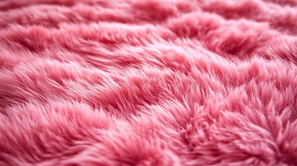 Fototapeta premium Close-up view of pink faux fur texture.
