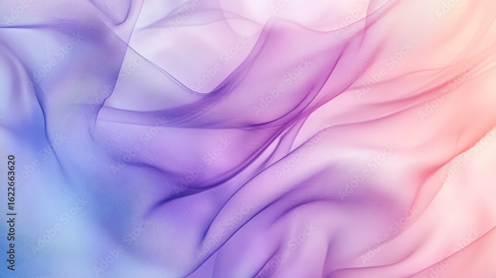 Poster abstract pastel fabric texture with flowing waves and gradient colors.
