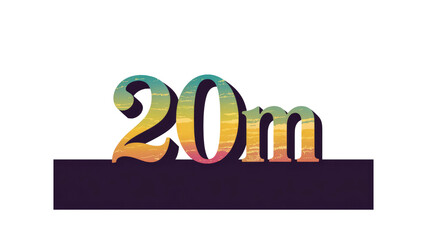20 Million Followers Celebration Graphic Vibrant Text Effect