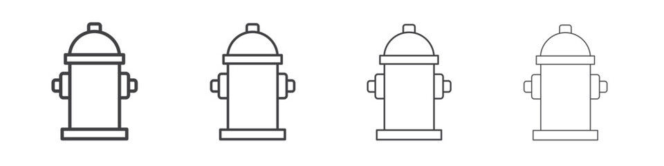 Fire hydrant icon concept Linear Pictogram. Simple element illustration.