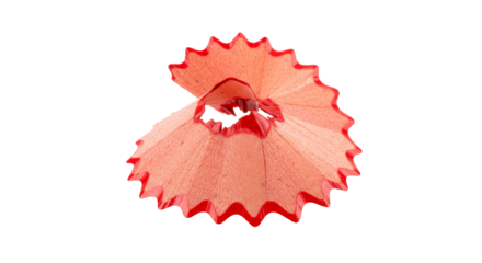 pencil red shaving png isolated on transparent background