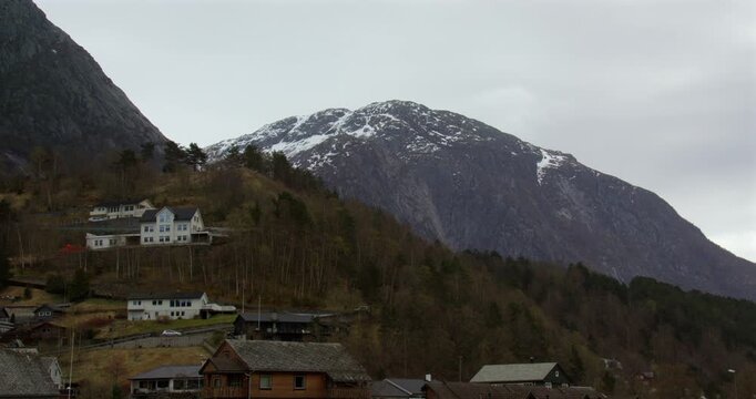 Shot looking across Eldfjord with Vindoksal and trael in background.