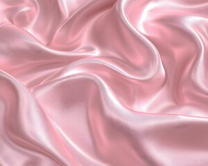 Fototapeta premium Elegant Pink Silk Fabric Drapery Background Texture