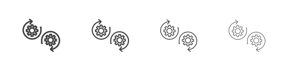 Devops icon concept Linear Pictogram. Simple element illustration.