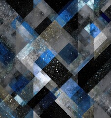 seamless abstract mixed media pattern with geometric shapes on light background. seamless abstract polka dot pattern with grunge textures in navy and sage