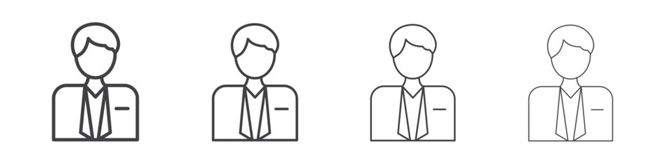 Cashier icon concept Linear Pictogram. Simple element illustration.