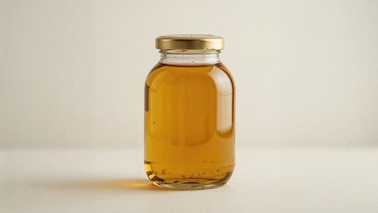 Lone jar filled with olive oil