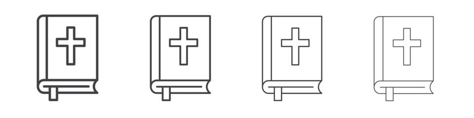 Obraz premium Bible icon concept Linear Pictogram. Simple element illustration.