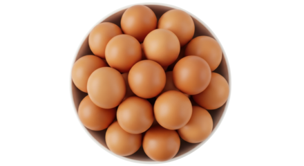 Isolated Bowl with Eggs
