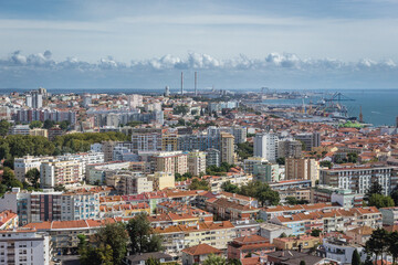 View of Setubal, a capital of Setubal district in Portugal