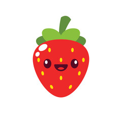 strawberry cute vector abstract logo modern style