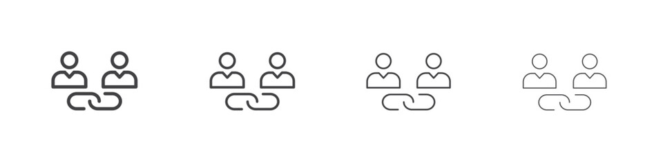Affiliate link icon concept Linear Pictogram. Simple element illustration.