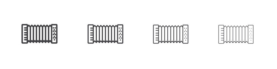 Accordion icon concept Linear Pictogram. Simple element illustration.