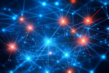 Abstract Network Connection Futuristic Technology Background