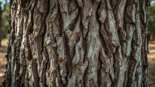 Texture of aged bark from a velvet cork oak tree, scientific name Phellodendron amurense. Natural surface background.