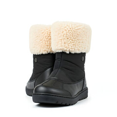 pair of winter boots for baby girl