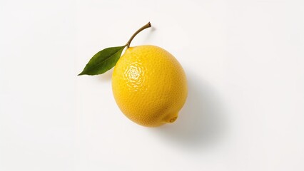Isolated tropical fruit with leaves on white background