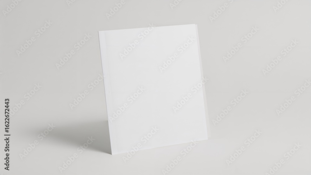 Poster isolated pages in a blank notebook