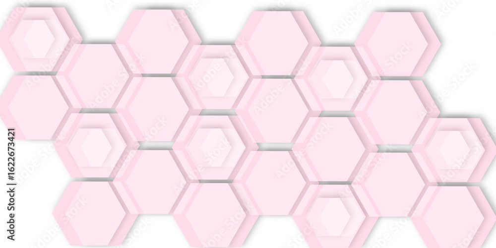 Poster abstract color flower hexagon flat for frame design element banner vector illustration .