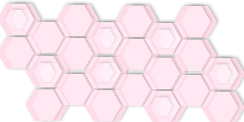 Abstract color flower hexagon flat for frame design element banner vector illustration .