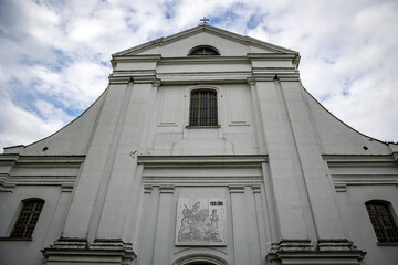 Front view of Church of St George in Veisiejai town, Lazdijai district municipality, Lithuania