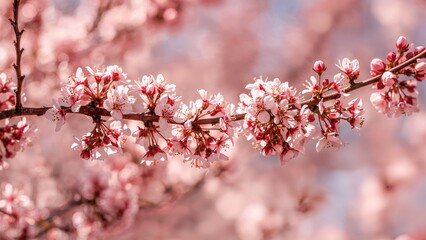 Obraz premium Natural Wild Bird Snack: Heart-Shaped Seed on a Blooming Branch During Spring