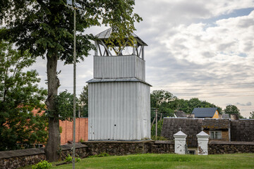Bell tower of Church of St George in Veisiejai town, Lazdijai district municipality, Lithuania