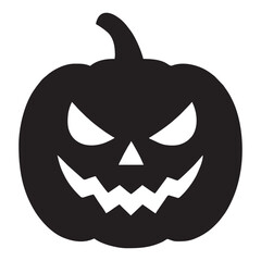silhouette image of a halloween pumpkin with a transparent background