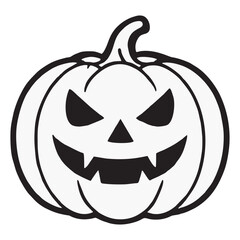 silhouette image of a halloween pumpkin with a transparent background